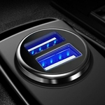 Ficha técnica e caractérísticas do produto 12V 24V Mini Fast Car Charger USB Charge For Mobile Phone Display 5v 3.1A Car Cigarette Lighter Adapter Charging Socket Charger