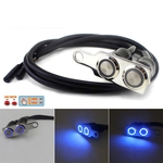 Ficha técnica e caractérísticas do produto 12V Waterproof Mudar LED de Halo motocicleta guiador Botão Duplo ON-OFF Empurre