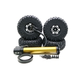 4Pcs Pneu Pneumático Beadlock Com Bomba Para 1/10 Axial SCX10 RC Crawler Truck