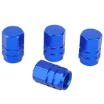 Ficha técnica e caractérísticas do produto  4pcs Universal de alumínio da roda de carro Pneu válvula de ar-tronco Cap tampa azul