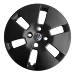 Ficha técnica e caractérísticas do produto 4x Calota Vw Volkswagen Aro 14 Preto Emblema Original 188cb