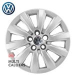 Ficha técnica e caractérísticas do produto 4x Calota Vw Volkswagen Aro 15 Emblema Original 119cp - Grid