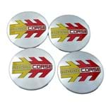 Ficha técnica e caractérísticas do produto 56mm Emblemas Centro Rodas Momo Corse Ferrari Rodas Novos!