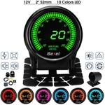 Ficha técnica e caractérísticas do produto 2 \\ '\\' 52mm Car Air Fuel Gauge AFR Meter Digital 10 Cores Digital LED