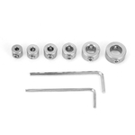 Ficha técnica e caractérísticas do produto 6pcs 3-10mm de aço inoxidável da broca profundidade da parada Bit Collar Set Drilling limite Anel