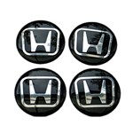 Ficha técnica e caractérísticas do produto 90mm Emblemas Centro Rodas Blk Honda Civic Accord Fit Crv