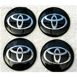 Ficha técnica e caractérísticas do produto 90mm Emblemas Centro Rodas Blk Toyota Corolla Hilux Fielder