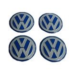 Ficha técnica e caractérísticas do produto 90mm Emblemas Rodas Az Vw Gol Golf Voyage Parati Saveiro