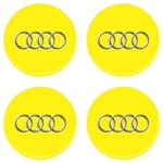 Ficha técnica e caractérísticas do produto Adesivo Emblema Audi Roda Resinado Amarelo