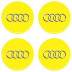 Ficha técnica e caractérísticas do produto Adesivo Emblema Audi Roda Resinado amarelo 