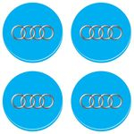 Ficha técnica e caractérísticas do produto Adesivo Emblema Audi Roda Resinado azul Claro