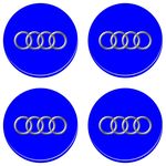 Ficha técnica e caractérísticas do produto Adesivo Emblema Audi Roda Resinado azul 