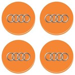 Ficha técnica e caractérísticas do produto Adesivo Emblema Audi Roda Resinado Laranja