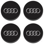Ficha técnica e caractérísticas do produto Adesivo Emblema Audi Roda Resinado preto