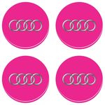 Ficha técnica e caractérísticas do produto Adesivo Emblema Audi Roda Resinado rosa