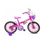 Ficha técnica e caractérísticas do produto Bicicleta 16 Feminina Top Girls - Nathor - Rosa