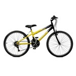 Ficha técnica e caractérísticas do produto Bicicleta 24 Ciclone Plus 21 Marchas - Master Bike - Amarelo com Preto