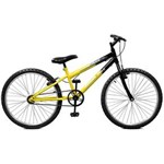 Ficha técnica e caractérísticas do produto Bicicleta 24 Freios V-Brake Ciclone - Master Bike - Amarelo com Preto