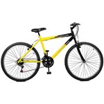 Ficha técnica e caractérísticas do produto Bicicleta 26 Aço Carbono Masculina Ciclone Master Bike Amarelo e Preto - Selecione=Amarelo e Preto
