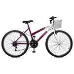 Ficha técnica e caractérísticas do produto Bicicleta 26 Feminina Serena Plus 21 Marchas Master Bike Violeta e Branco - Selecione=Violeta e Branco