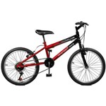 Ficha técnica e caractérísticas do produto Bicicleta Aro 20 Ciclone 7 Marchas - Master Bike - Vermelho com Preto