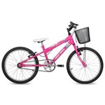 Ficha técnica e caractérísticas do produto Bicicleta Aro 20 em Alumínio Sweet Girl com Cesta Mormaii - Rosa
