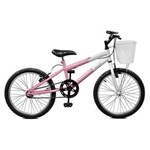 Ficha técnica e caractérísticas do produto Bicicleta Aro 20 Feminina Serena Rosa com Branco Master Bike