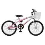 Ficha técnica e caractérísticas do produto Bicicleta Aro 20 Feminina Serena Rosa e Branco Master Bike