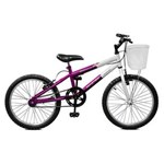 Ficha técnica e caractérísticas do produto Bicicleta Aro 20 Feminina Serena Violeta com Branco Master Bike