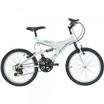 Ficha técnica e caractérísticas do produto Bicicleta Aro 20 Full Suspension Kanguru Aço Polimet