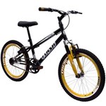 Ficha técnica e caractérísticas do produto Bicicleta Aro 20 Garra Flash Suspensão BMX Preto Fosco