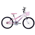 Ficha técnica e caractérísticas do produto Bicicleta Aro 20 Houston Nina NN20J C/ Cesta - Rosa/Branco
