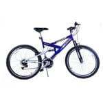 Ficha técnica e caractérísticas do produto Bicicleta Aro 20 M. Full Susp Max 220 18v Azul C/Preto Dalannio Bike