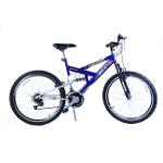 Ficha técnica e caractérísticas do produto Bicicleta Aro 20 M.Full Susp Max 240 18v.Azul C/ Preto Dalannio Bike