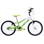 Ficha técnica e caractérísticas do produto Bicicleta Aro 20 Max Steel Houston - PL16J Branco/Verde