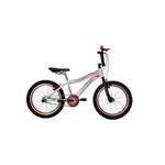 Ficha técnica e caractérísticas do produto Bicicleta Aro 20 Mtb Alumínio Max Sem Marcha Masculina Branca Kit Vermelho Athor Bike