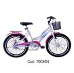 Bicicleta Aro 20 New Lady Feminina (Branco e Rosa)