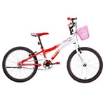 Ficha técnica e caractérísticas do produto Bicicleta Aro 20 Nina Branca e Vermelho - Houston