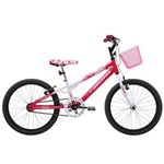 Ficha técnica e caractérísticas do produto Bicicleta Aro 20 Nina Cesta Houston Nn200 - Branco / Vermelho