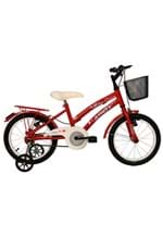 Ficha técnica e caractérísticas do produto Bicicleta Aro 16 Bliss Feminina com Cestão Vermelha Athor Bikes