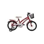 Ficha técnica e caractérísticas do produto Bicicleta Aro 16 Bliss Feminina com Cestinha Vermelha Athor Bike