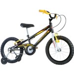 Ficha técnica e caractérísticas do produto Bicicleta ARO 16 BOY Raiada PRETA/AMAREL - Track Bikes