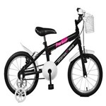 Ficha técnica e caractérísticas do produto Bicicleta Aro 16 Feminina Free Girl Preta com Cestinha