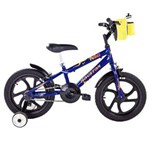 Ficha técnica e caractérísticas do produto Bicicleta Aro 16 Houston Nic com Capacete e Bolsa - Azul