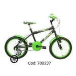 Ficha técnica e caractérísticas do produto Bicicleta Aro 16 Júnior Masculina (Preto e Verde)