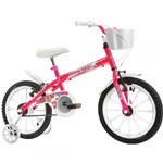 Ficha técnica e caractérísticas do produto Bicicleta - Aro 16 Monny C/cesta Pink - Track Bikes