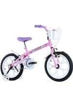 Ficha técnica e caractérísticas do produto Bicicleta Aro 16 Pinky Rosa Branco Track Bikes