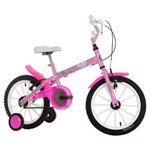 Bicicleta Aro 16 Track & Bikes Pink/Rosa C/ Rodinhas