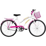Ficha técnica e caractérísticas do produto Bicicleta Aro 24 Feminina Breeze Verden - Branco com Pink