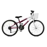 Ficha técnica e caractérísticas do produto Bicicleta Aro 24 Feminina Serena 21M Violeta BR Master Bike